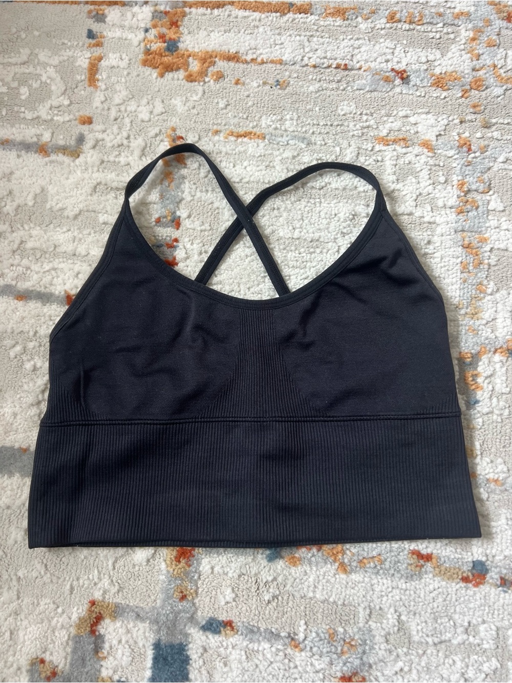 Forever 21 Black Cross-Back Seamless Tank Bralette